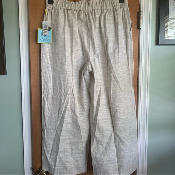 CeCe Linen Culottes - Cream Color - Size 14 - New - Picture 4 of 7